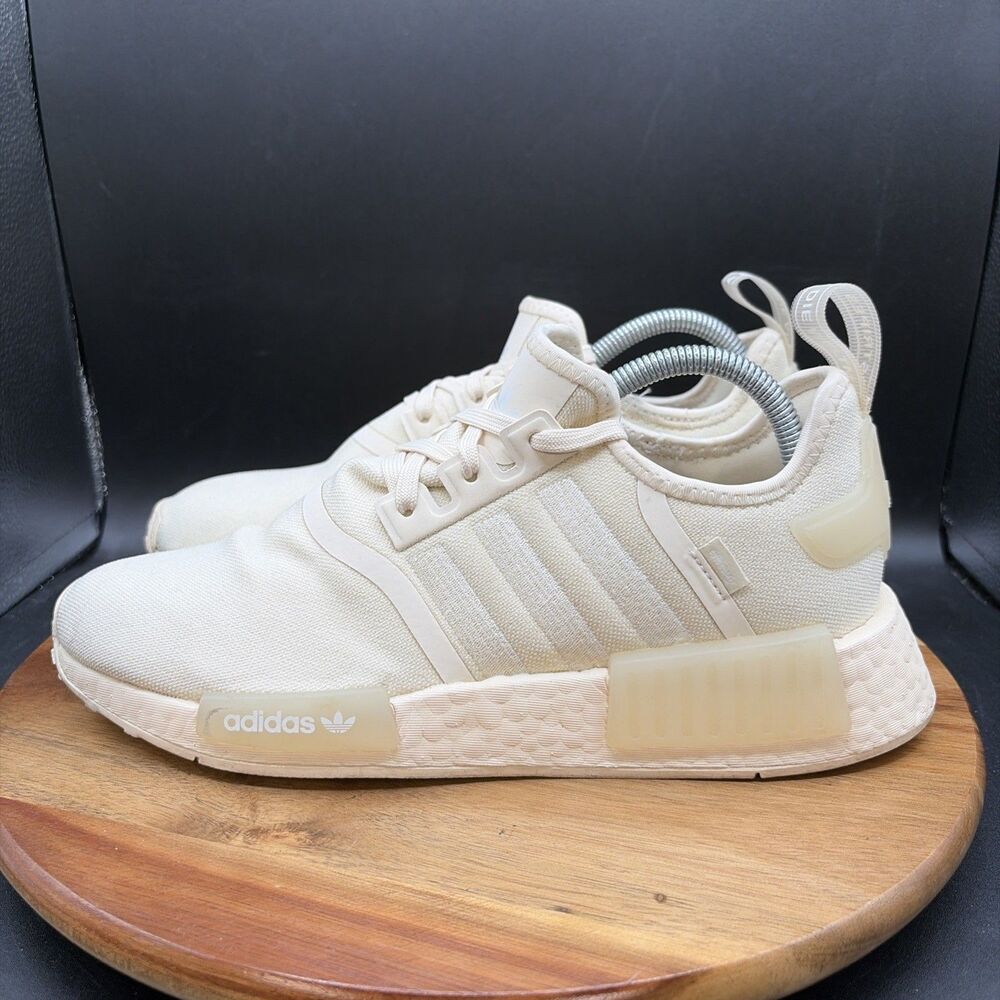 Adidas NMD R1 Women's Size 9 Running Shoes Beige Cream Sneakers HQ4248